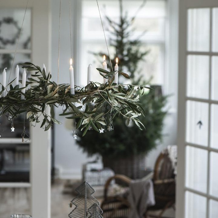 Dünne Kerzen 10 Stück weiß - Ib Laursen