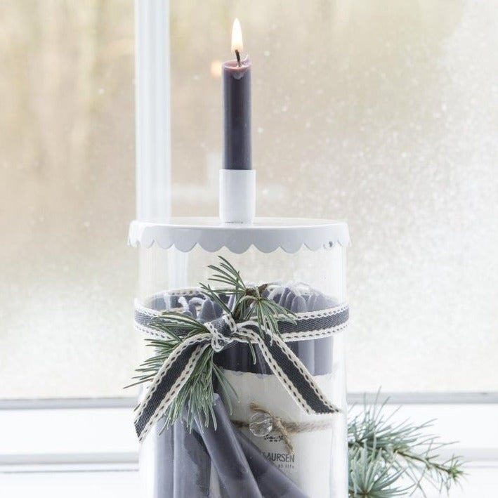 Dünne Kerzen 10 Stück dunkelgrau - Ib Laursen