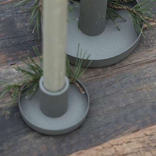 Kerzenhalter klein für Stabkerze staubig grün - Ib Laursen