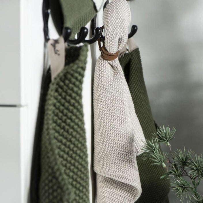 Spüllappen Mynte beige gestrickt - Ib Laursen