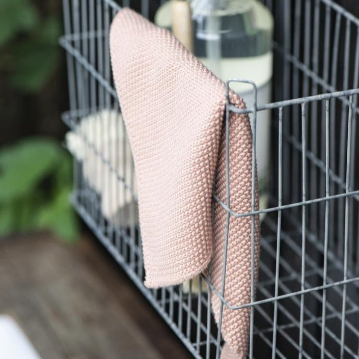 Spüllappen Mynte faded rose gestrickt - Ib Laursen
