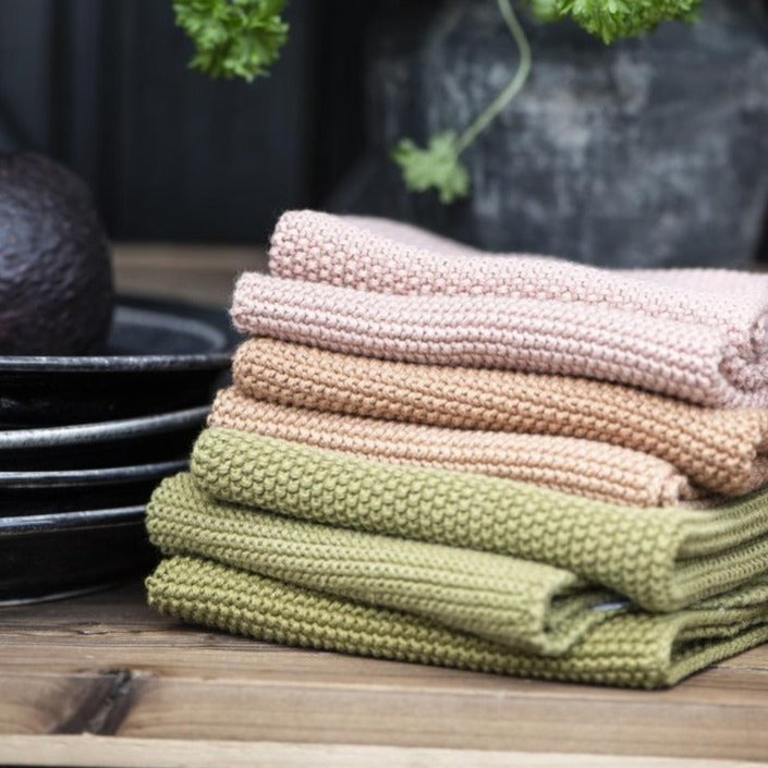 Spüllappen Mynte faded rose gestrickt - Ib Laursen