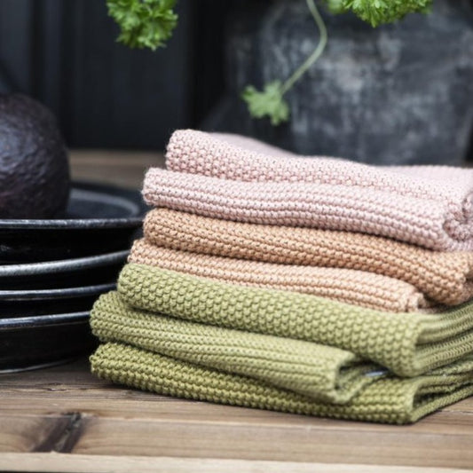 Spüllappen Mynte faded rose gestrickt - Ib Laursen