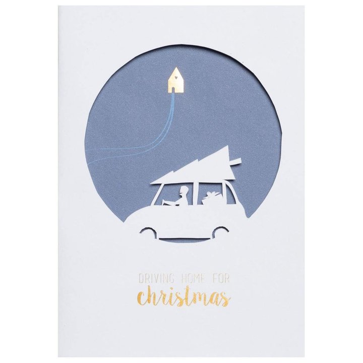 Weihnachtskarte "Driving home for Christmas" - Räder