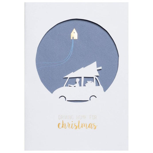 Weihnachtskarte "Driving home for Christmas" - Räder