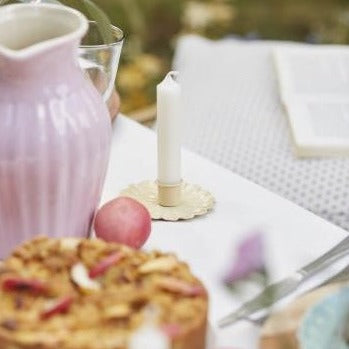 Kerzenhalter für Stabkerze Blume zart gelb - Ib Laursen