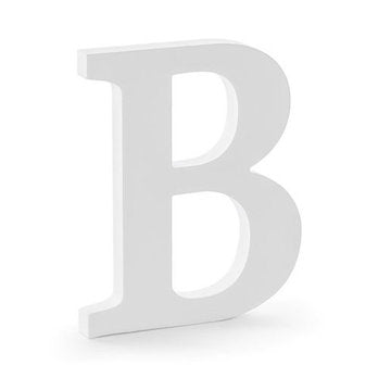 Holzbuchstabe weiß "B"