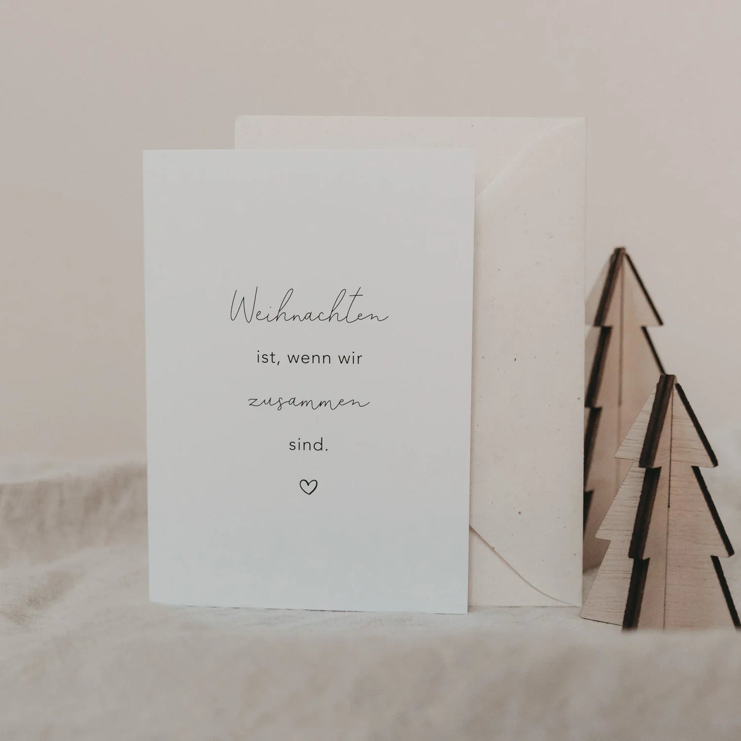 Klappkarte "Weihnachten ist"  - Eulenschnitt