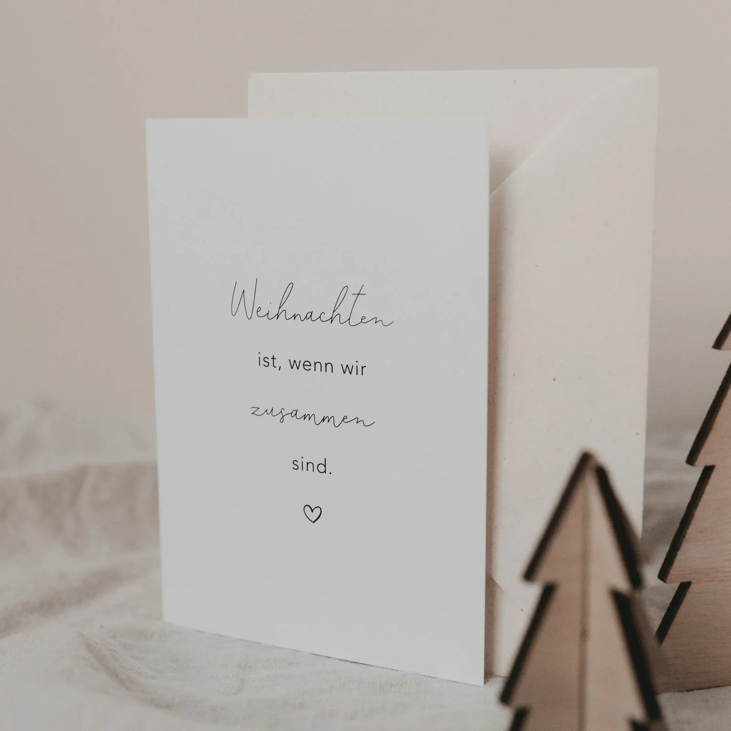 Klappkarte "Weihnachten ist"  - Eulenschnitt