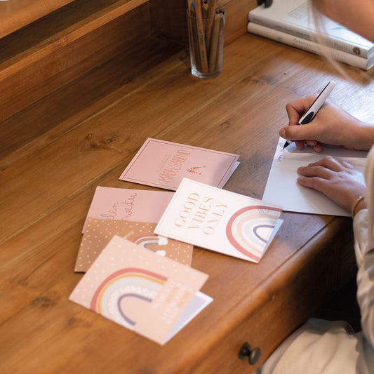 Regenbogenkarte "Good Vibes only" - Räder