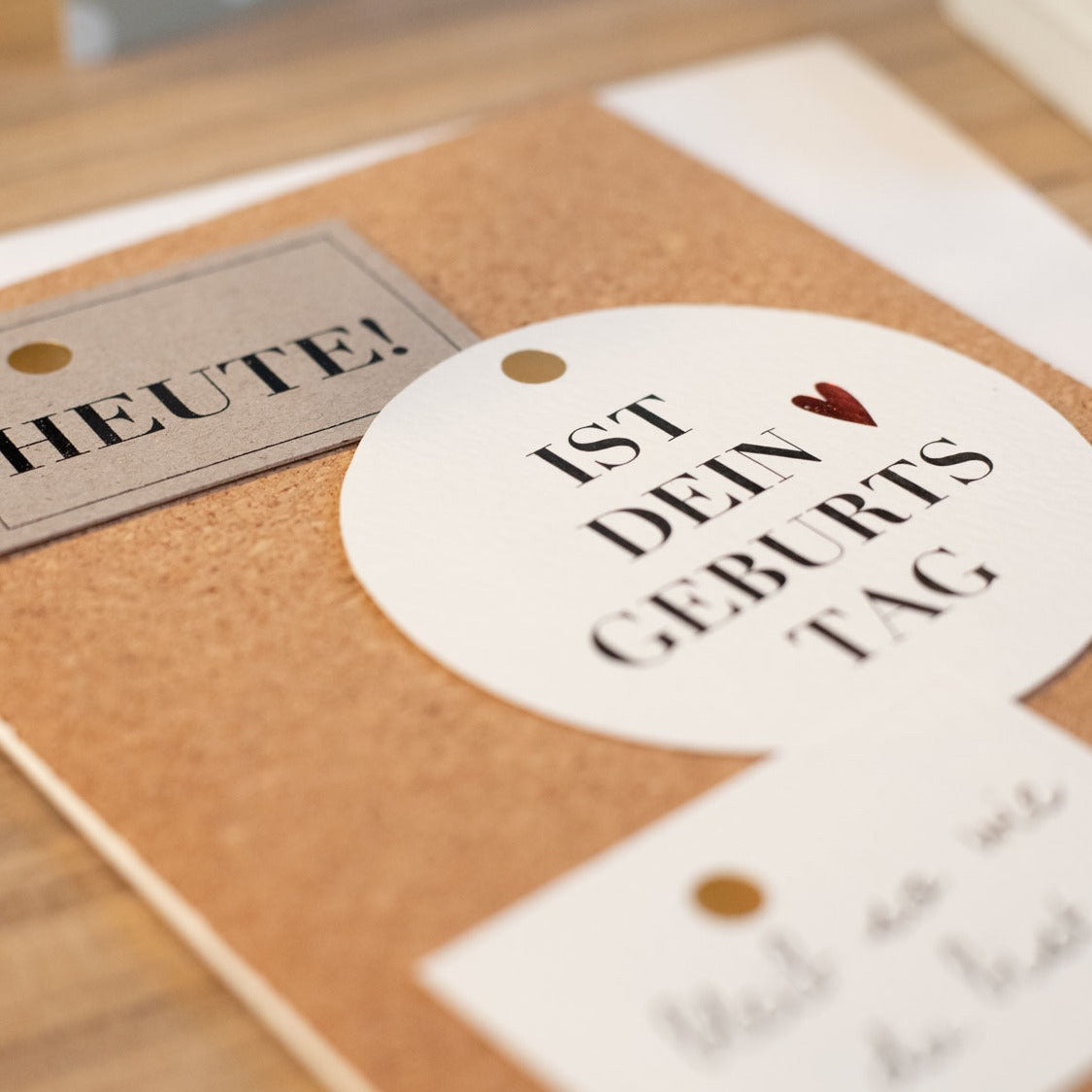 Korkkarte "Heute ist dein Geburtstag" - Räder