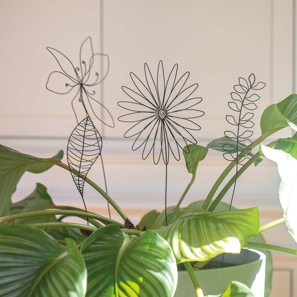 SET Drahtobjekt "Blätter" und "Blume" - Räder