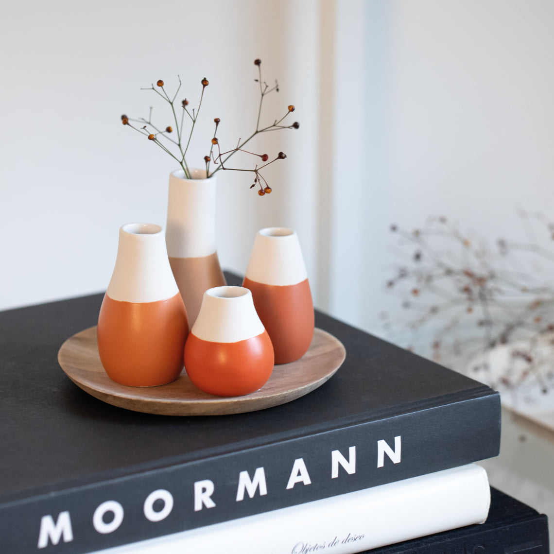 Mini Pastellvasen erdtöne "Set aus 4" - Räder
