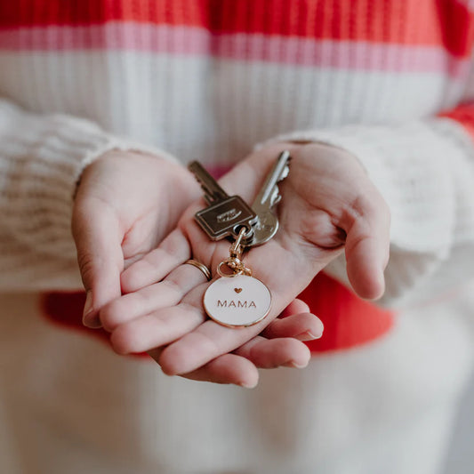 Muttertagsgeschenk-Set aus Tasse & Schlüsselanhänger - Eulenschnitt