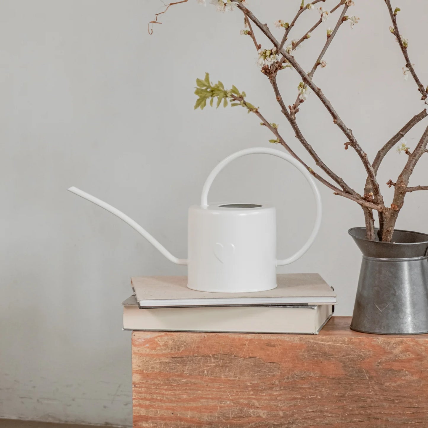 Gießkanne Herz weiss - Eulenschnitt