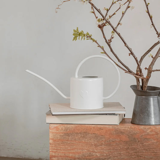 Gießkanne Herz weiss - Eulenschnitt