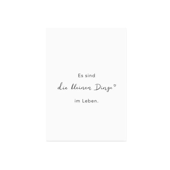 Spruchkarte "Kleine Dinge" - Eulenschnitt
