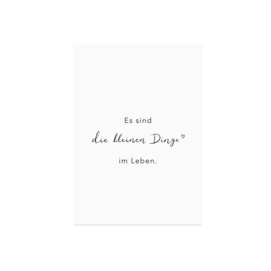 Spruchkarte "Kleine Dinge" - Eulenschnitt