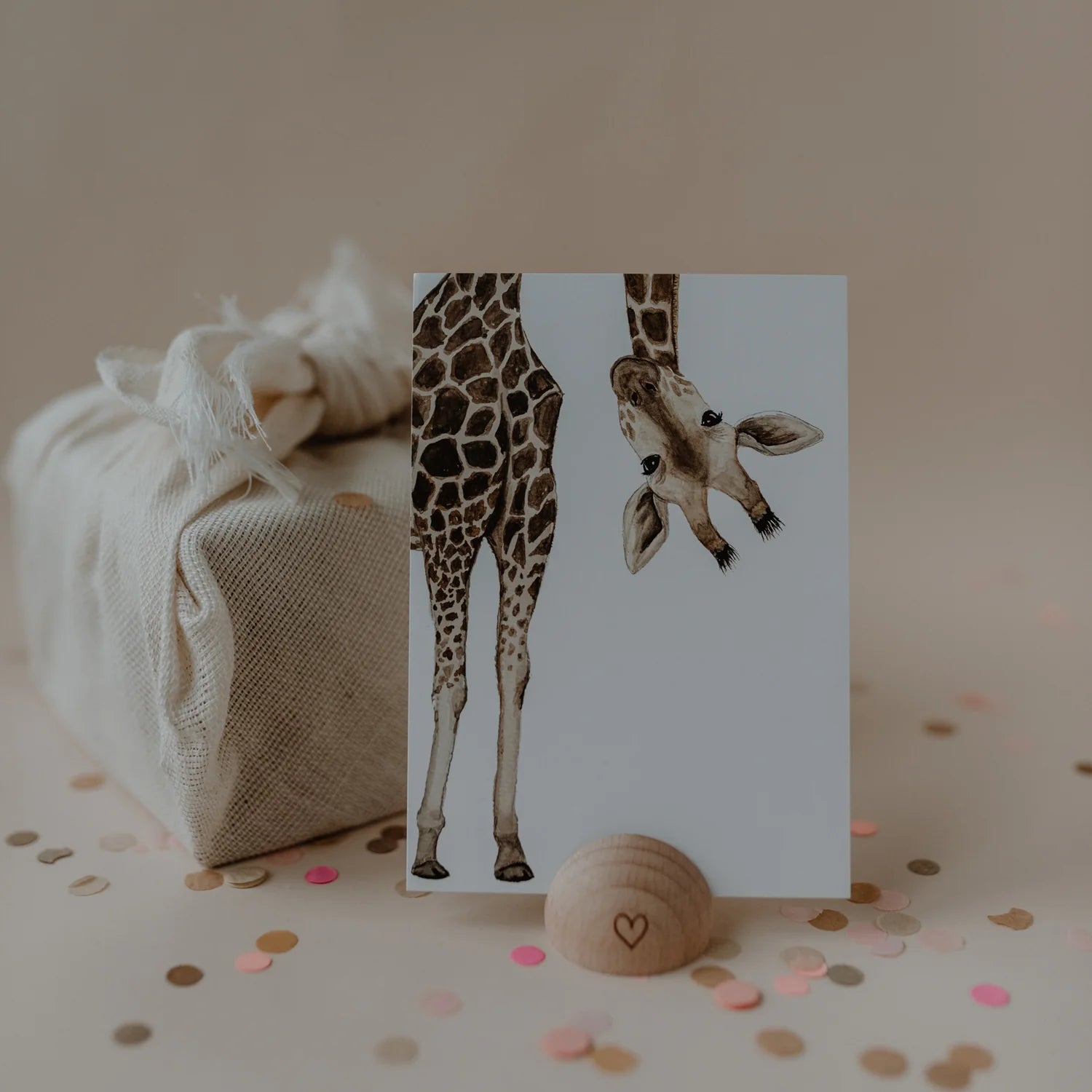 Glückwunschkarte "Giraffe" - Eulenschnitt
