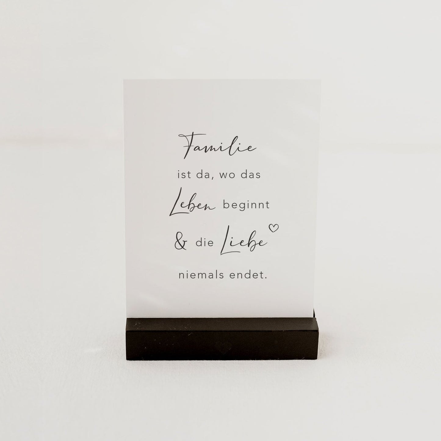 Spruchkarte "Familie ist" - Eulenschnitt