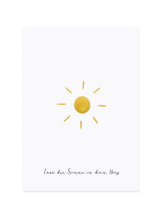 Spruchkarte "Lass die Sonne.." - Eulenschnitt