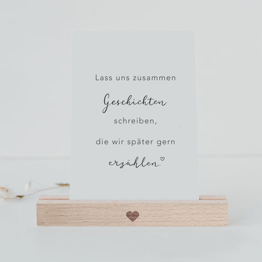 Spruchkarte "Geschichten Erzählen" - Eulenschnitt