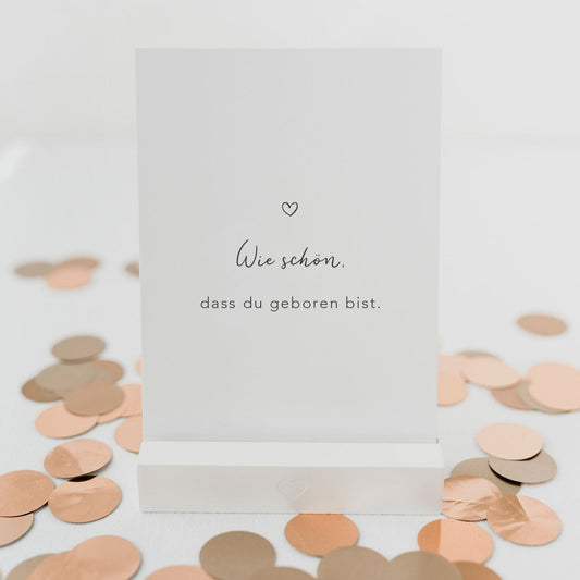 Spruchkarte "Wie schön" - Eulenschnitt