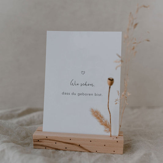 Spruchkarte "Wie schön" - Eulenschnitt