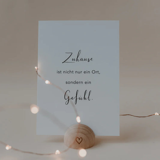 Spruchkarte "Zuhause" - Eulenschnitt