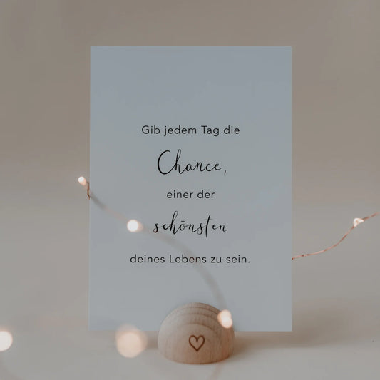 Spruchkarte "Jeder Tag" - Eulenschnitt