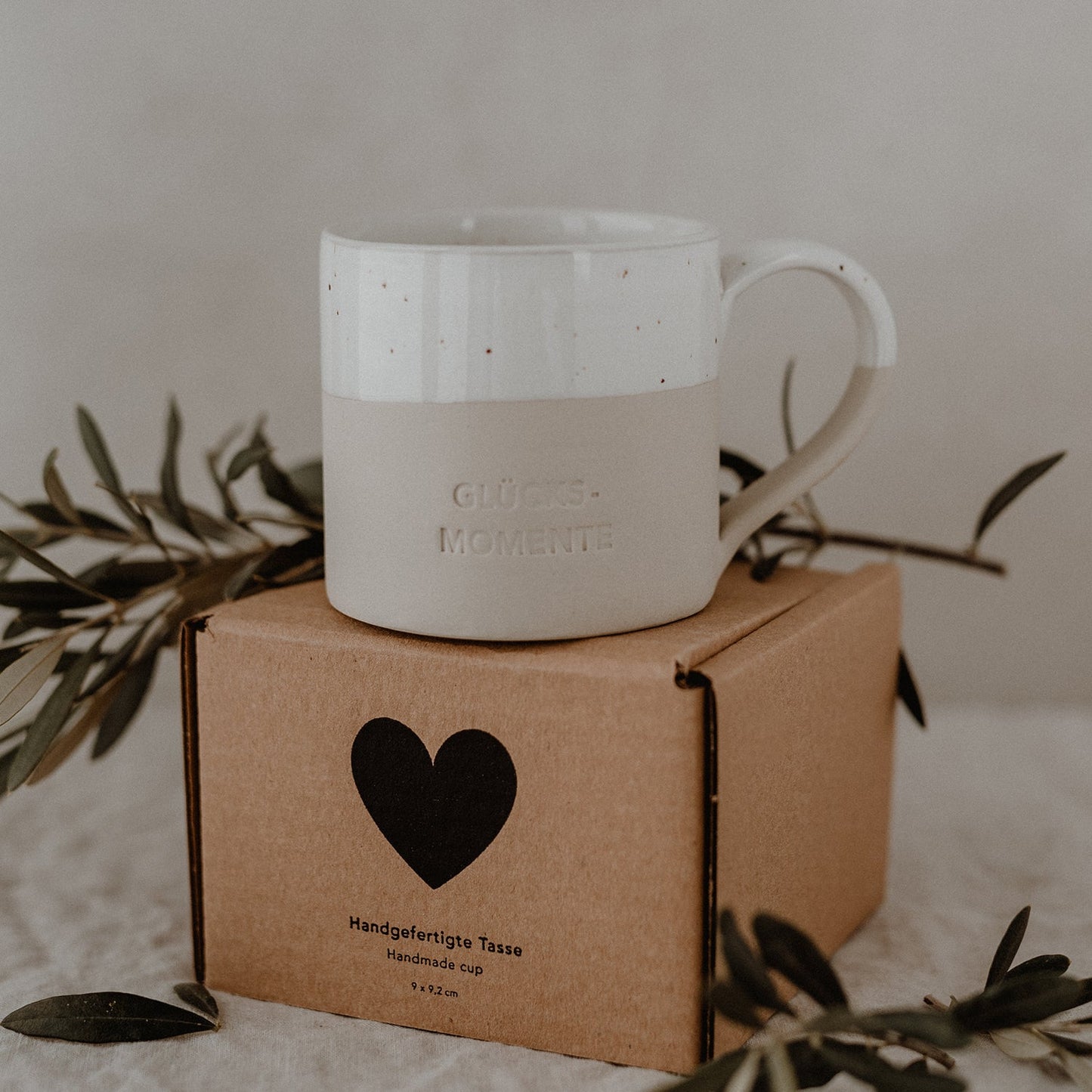 Große Tasse Glücksmomente - Eulenschnitt