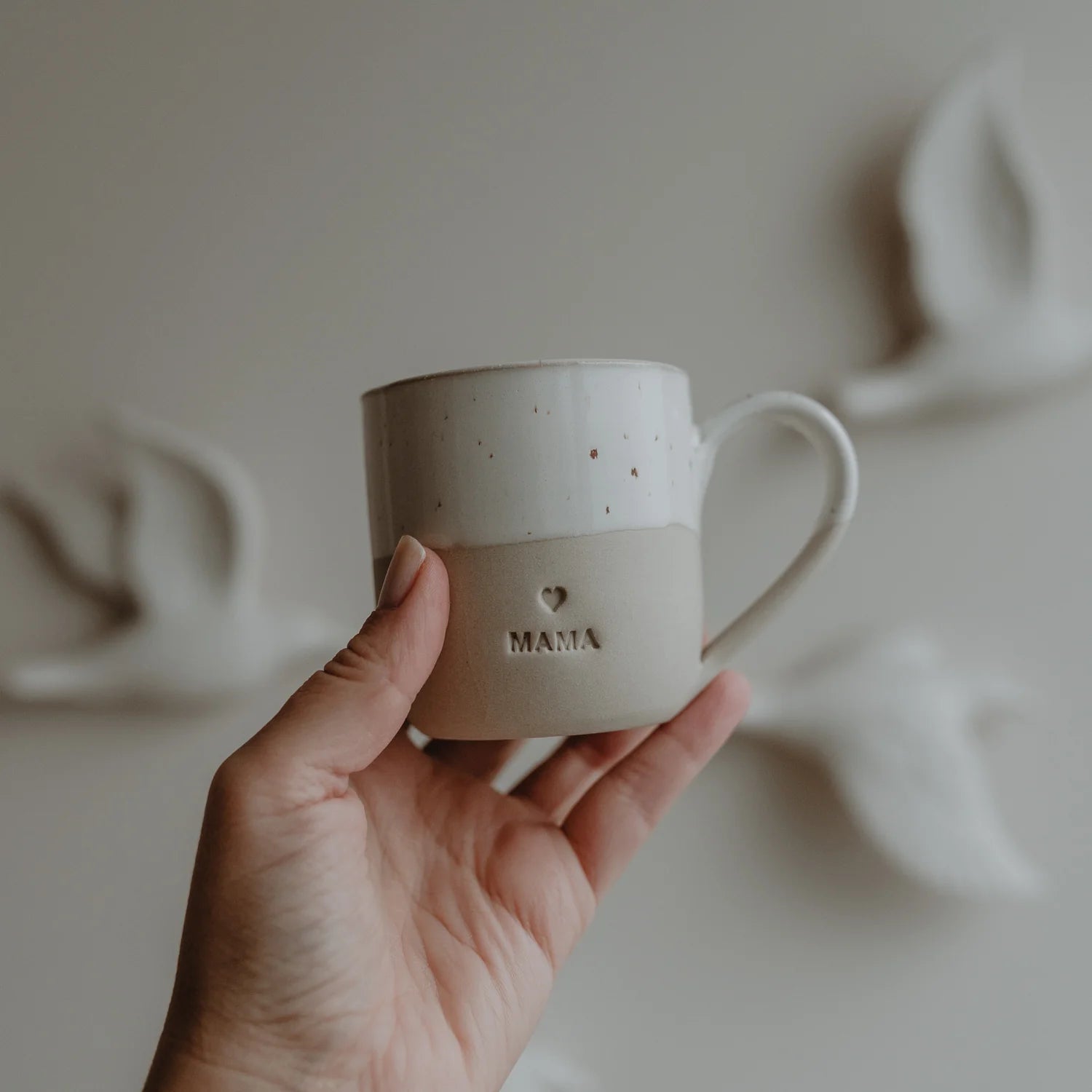 Kleine Cappuccino Tasse Mama - Eulenschnitt