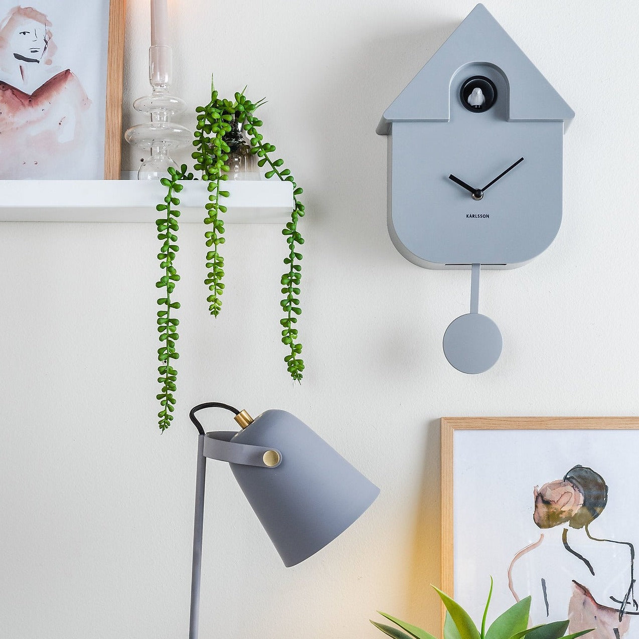 Kuckucksuhr grau - Karlsson