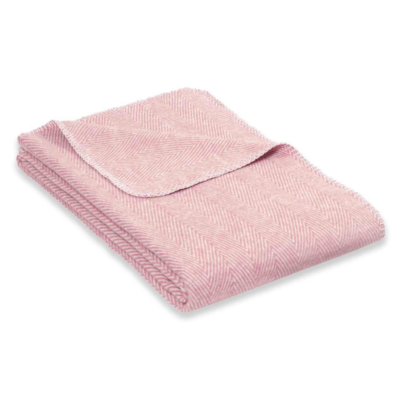 Kuscheldecke "Finn" mit Fischgrätmuster rosa - Riema