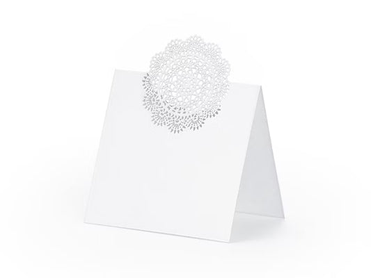 Tischkarten Rosette spitze 10 Stk