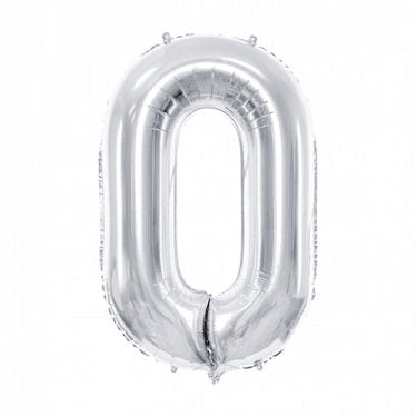 Folienballon Ziffer ''0'' silber