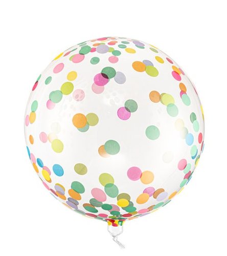 Transparenter Ballon mit Punkten