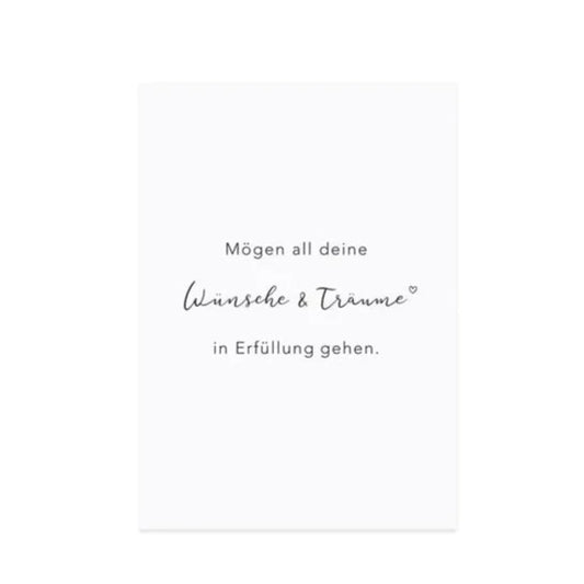 Spruchkarte "Wünsche & Träume" - Eulenschnitt