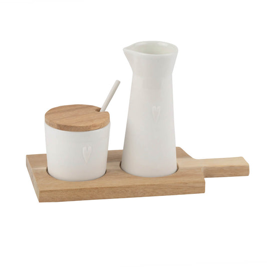 Kleine Freude "Herz" Milchkännchen & Zucker - Räder