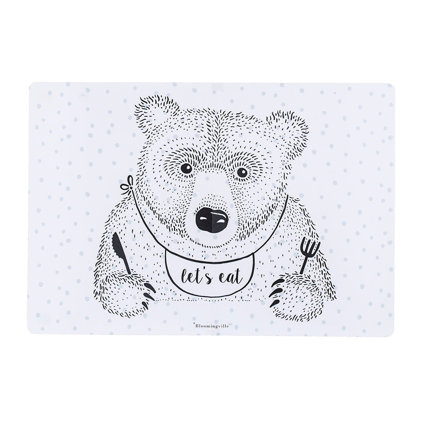 Tischset "let´s eat" blau - Bloomingville