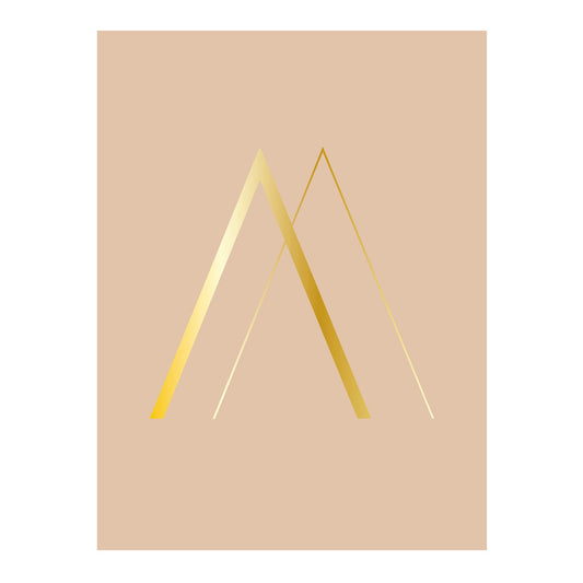 Wandposter O in rosè - Bloomingville