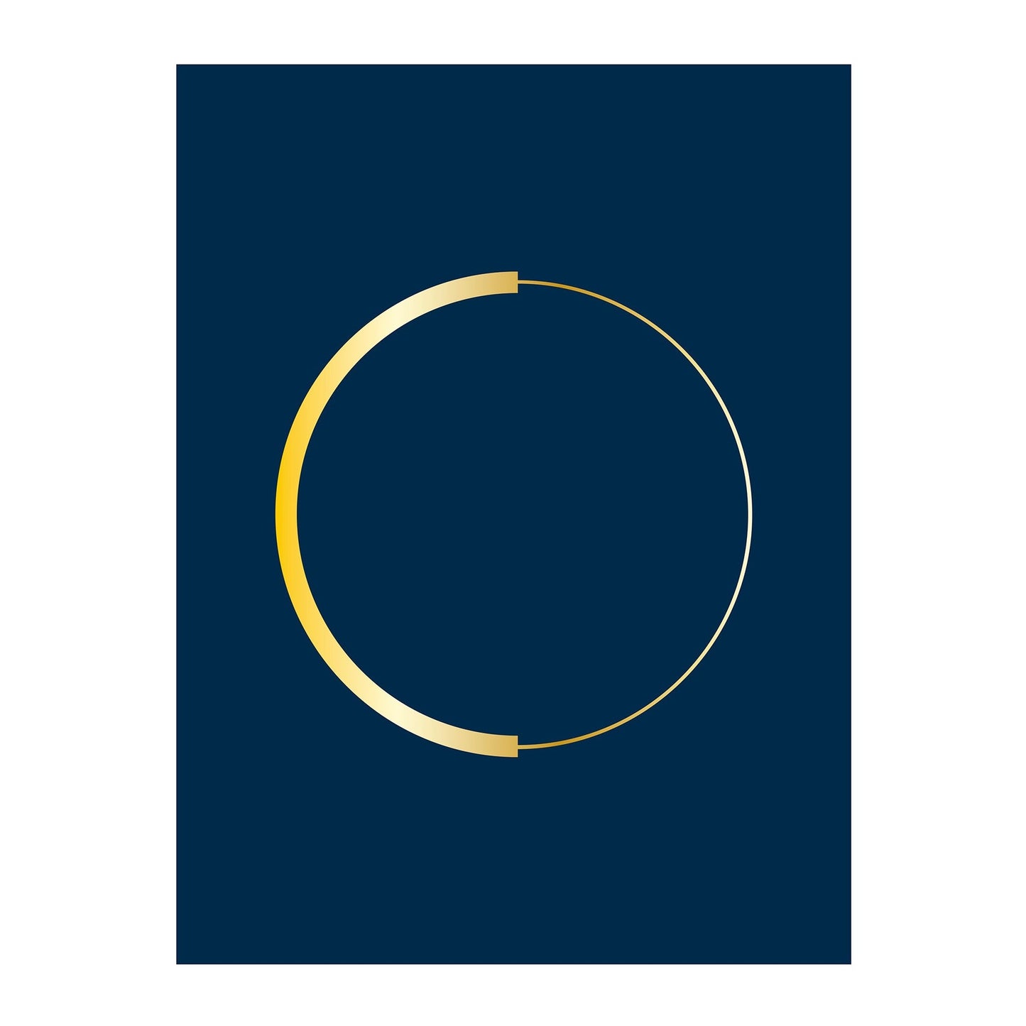 Wandposter O in blau - Bloomingville