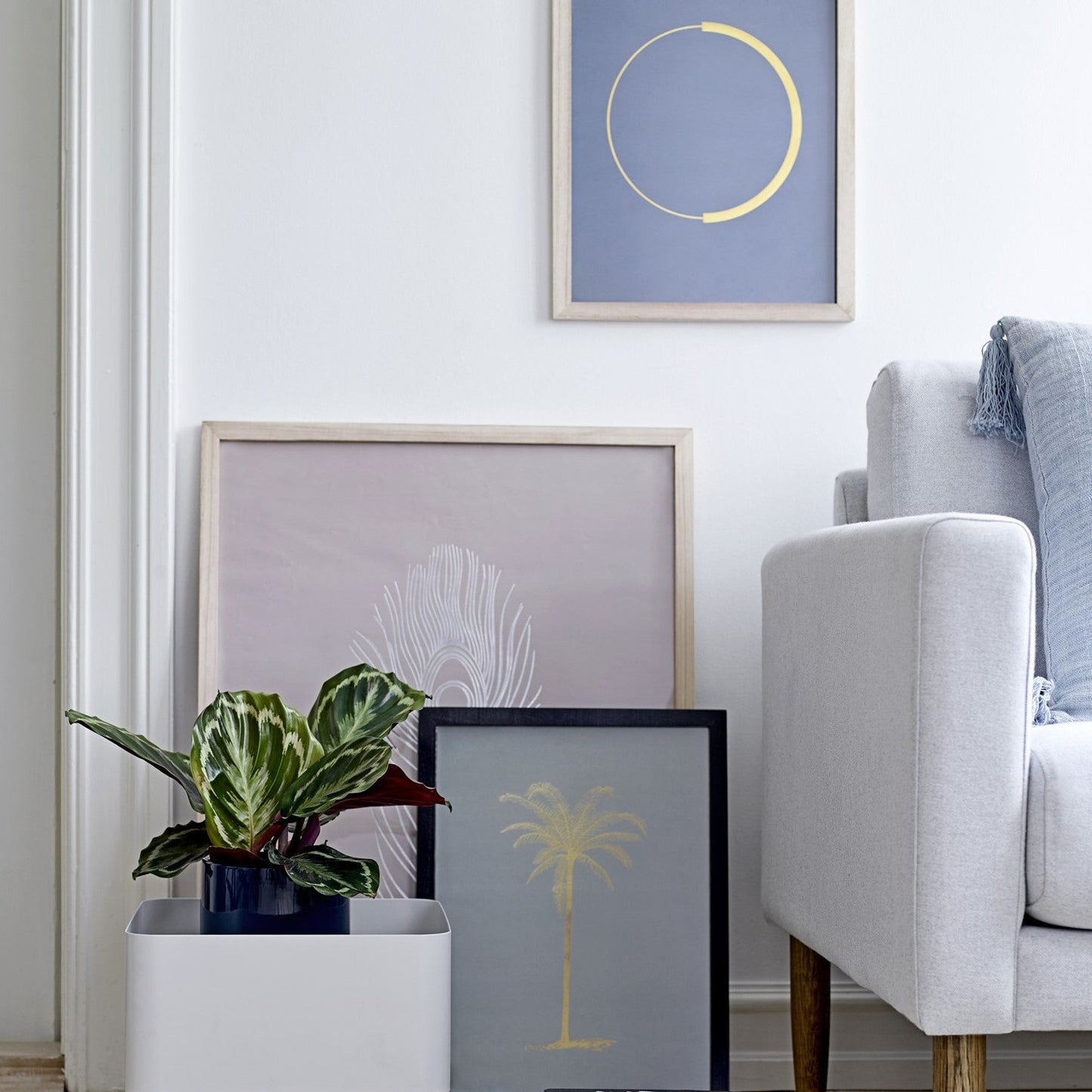 Wandposter O in blau - Bloomingville