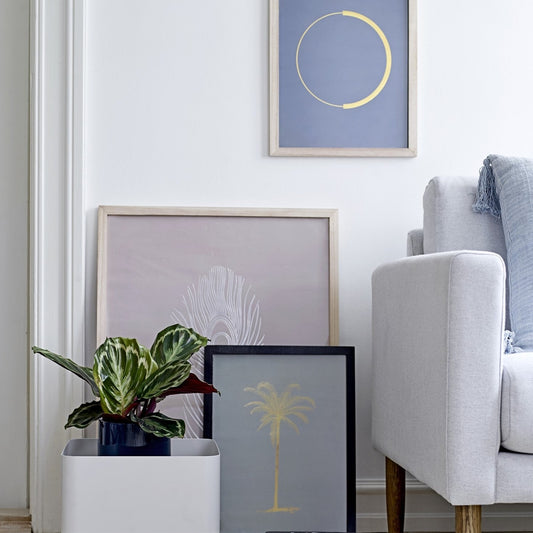 Wandposter O in blau - Bloomingville