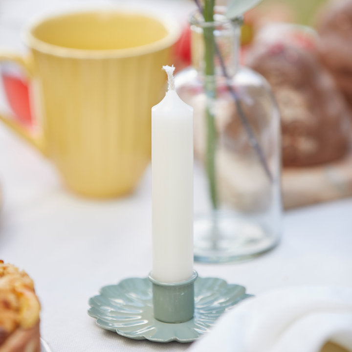 Kerzenhalter für Stabkerze Blume hellgrün - Ib Laursen