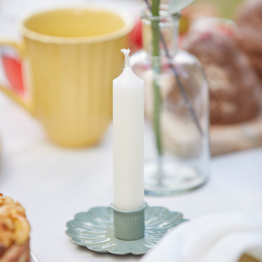 Kerzenhalter für Stabkerze Blume hellgrün - Ib Laursen