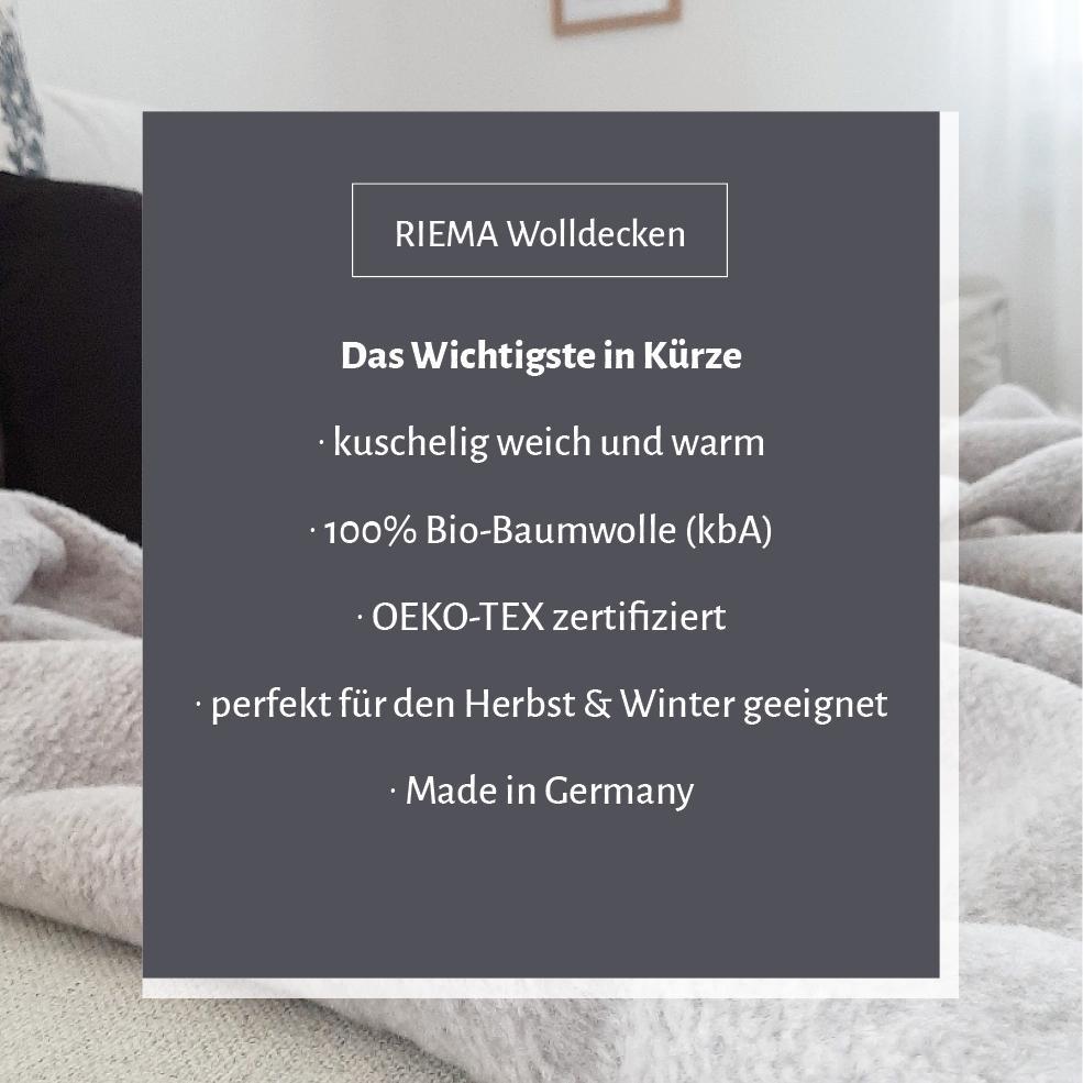 Kuscheldecke "Emma" blau meliert - Riema