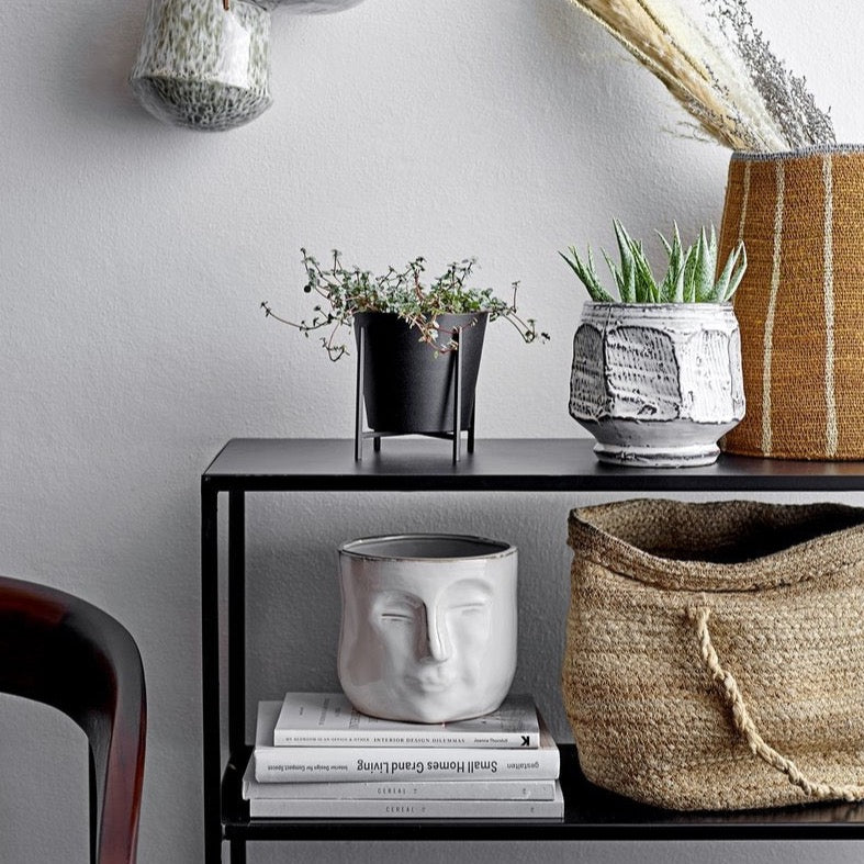 Übertopf Gesicht Weiß - Bloomingville