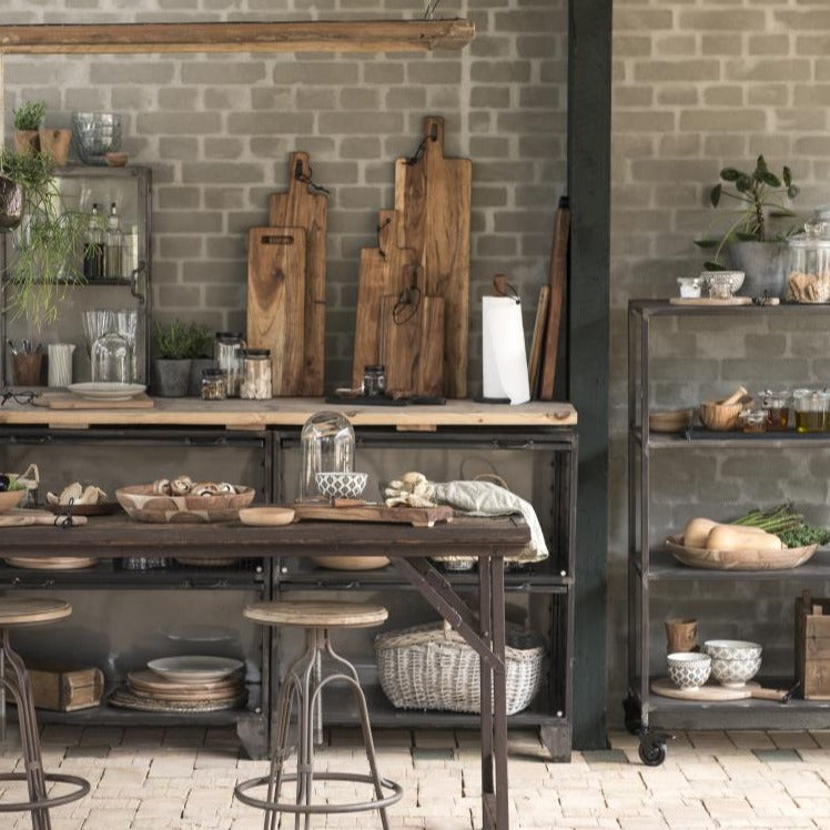 Küchenrollehalter Azakienholz und Stein