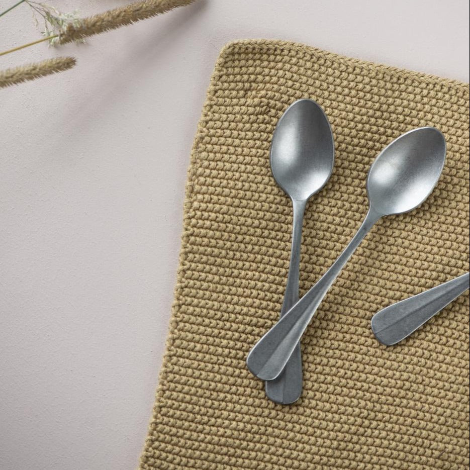 Spüllappen Mynte mustard gestrickt - Ib Laursen